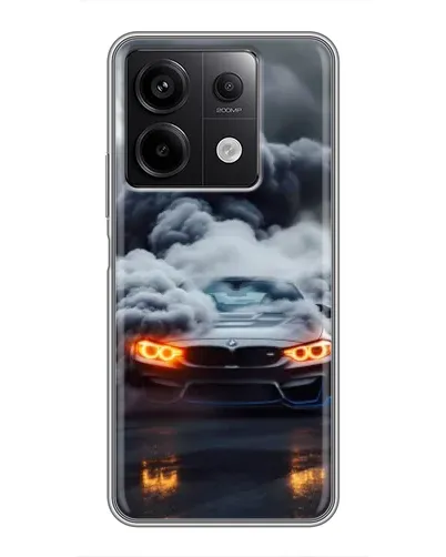 Чехол для Xiaomi Redmi Note 13 (5G) с картинкой «BMW в дыму»