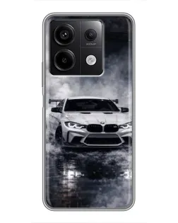 Чехол для Xiaomi Redmi Note 13 (5G) с картинкой «BMW сквозь туман»