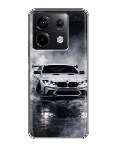 Чехол для Xiaomi Redmi Note 13 (5G) с картинкой «BMW сквозь туман»