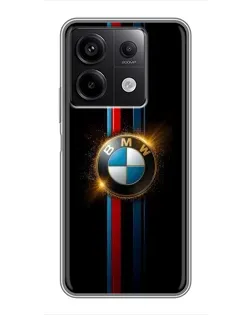 Чехол для Xiaomi Redmi Note 13 (5G) с картинкой «BMW M-Power неон»