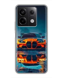 Чохол для Xiaomi Redmi Note 13 (5G) з картинкою «BMW — золота емблема»