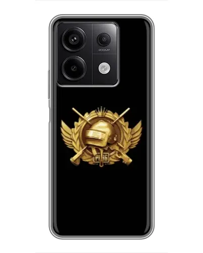 Чехол для Xiaomi Redmi Note 13 (5G) с картинкой «PUBG — оранжевый градиент»
