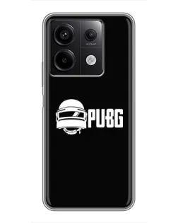 Чехол для Xiaomi Redmi Note 13 (5G) с картинкой «PUBG — классический лого»