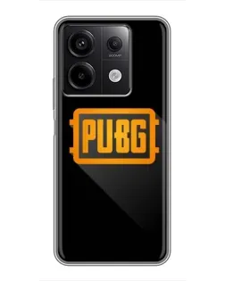 Чехол для Xiaomi Redmi Note 13 (5G) с картинкой «PUBG — рамка лого»