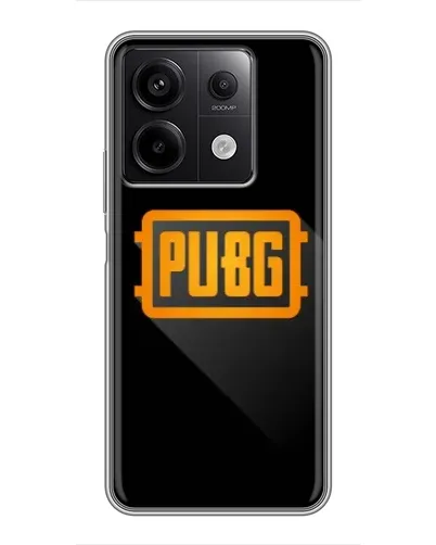 Чехол для Xiaomi Redmi Note 13 (5G) с картинкой «PUBG — рамка лого»