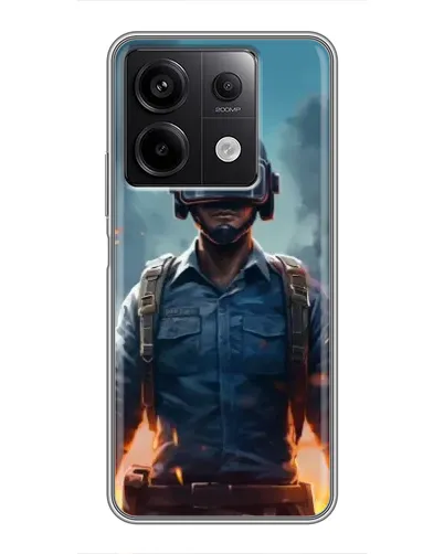 Чехол для Xiaomi Redmi Note 13 (5G) с картинкой «PUBG — реалистичный герой»