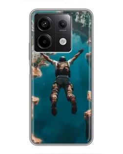 Чехол для Xiaomi Redmi Note 13 (5G) с картинкой «PUBG — свободное падение»