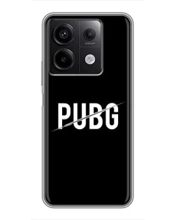 Чехол для Xiaomi Redmi Note 13 (5G) с картинкой «PUBG — белый логотип»