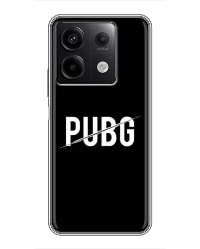 Чехол для Xiaomi Redmi Note 13 (5G) с картинкой «PUBG — белый логотип»