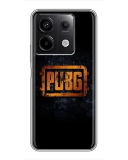 Чехол для Xiaomi Redmi Note 13 (5G) с картинкой «PUBG — золотой логотип»
