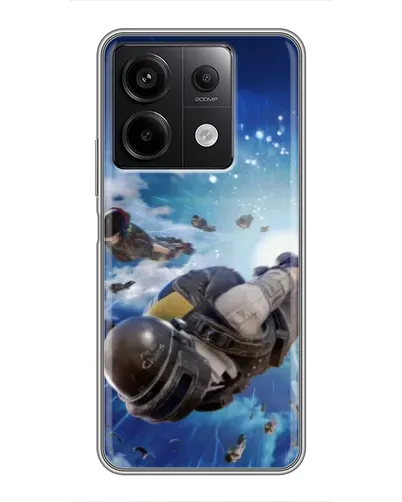 Чехол для Xiaomi Redmi Note 13 (5G) с картинкой «Десант PUBG — прыжок»