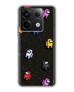 Чехол для Xiaomi Redmi Note 13 (5G) с картинкой «Космический паттерн Among Us» Чехол для Xiaomi Redmi Note 13 (5G) с картинкой «Космический паттерн Among Us»