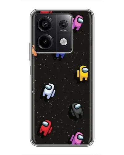Чехол для Xiaomi Redmi Note 13 (5G) с картинкой «Космический паттерн Among Us»