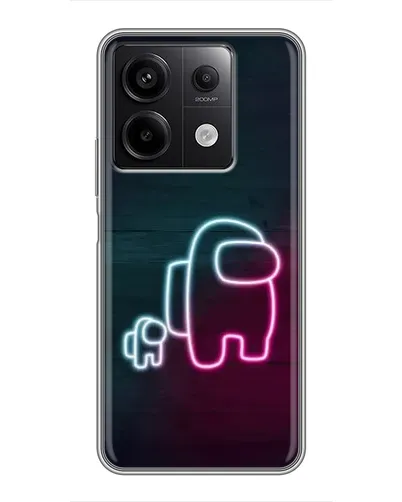 Чехол для Xiaomi Redmi Note 13 (5G) с картинкой «Among Us неон-арт»