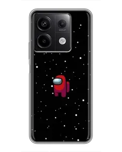 Чехол для Xiaomi Redmi Note 13 (5G) с картинкой «Красный Among Us»