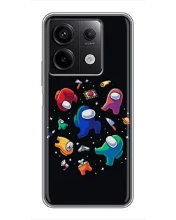 Чехол для Xiaomi Redmi Note 13 (5G) с картинкой «Among Us космос»