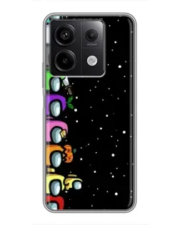Чехол для Xiaomi Redmi Note 13 (5G) с картинкой «Команда Among Us»