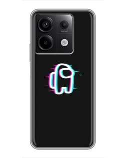 Чехол для Xiaomi Redmi Note 13 (5G) с картинкой «Among Us неон»