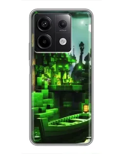 Чехол для Xiaomi Redmi Note 13 (5G) с картинкой «Minecraft лесной пейзаж» Чехол для Xiaomi Redmi Note 13 (5G) с картинкой «Minecraft лесной пейзаж»