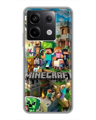 Чехол для Xiaomi Redmi Note 13 (5G) с картинкой «Замок Minecraft»