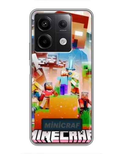 Чехол для Xiaomi Redmi Note 13 (5G) с картинкой «Minecraft герои игры»