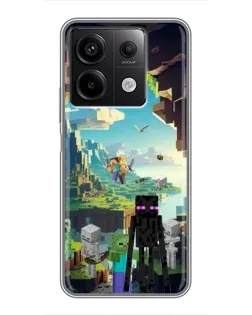Чехол для Xiaomi Redmi Note 13 (5G) с картинкой «Эндермен в лесу»