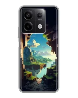 Чехол для Xiaomi Redmi Note 13 (5G) с картинкой «Вид из пещеры»