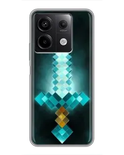 Чехол для Xiaomi Redmi Note 13 (5G) с картинкой «Алмазный меч неон»