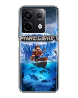 Чехол для Xiaomi Redmi Note 13 (5G) с картинкой «Minecraft ледяной мир»