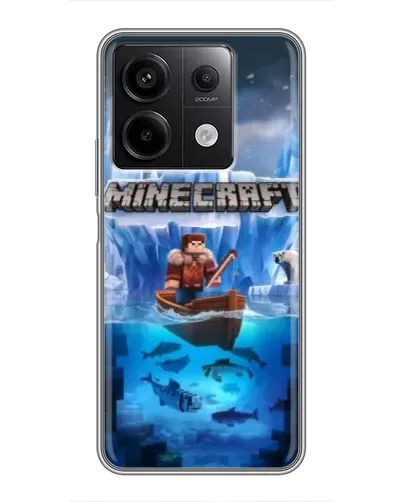 Чехол для Xiaomi Redmi Note 13 (5G) с картинкой «Minecraft ледяной мир»