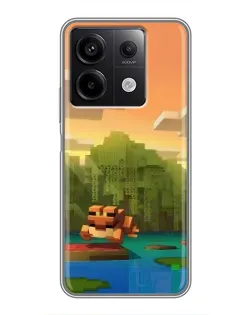 Чохол для Xiaomi Redmi Note 13 (5G) з картинкою «Майнкрафт захід сонця»