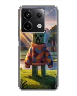 Чехол для Xiaomi Redmi Note 13 (5G) с картинкой «Крипер в свитере»