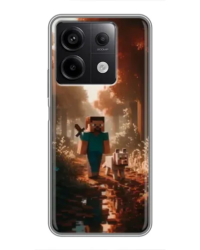 Чехол для Xiaomi Redmi Note 13 (5G) с картинкой «Стив в лесу»