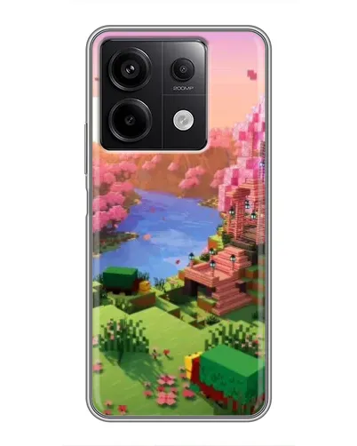 Чехол для Xiaomi Redmi Note 13 (5G) с картинкой «Розовое дерево Minecraft»