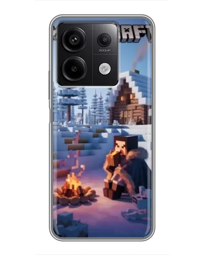 Чехол для Xiaomi Redmi Note 13 (5G) с картинкой «Зимний Minecraft»
