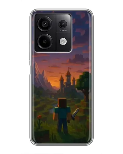 Чехол для Xiaomi Redmi Note 13 (5G) с картинкой «Стив у башни»