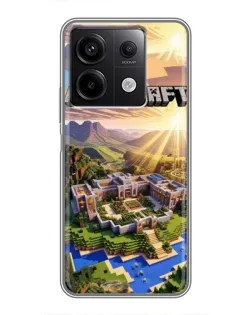 Чехол для Xiaomi Redmi Note 13 (5G) с картинкой «Minecraft панорама»