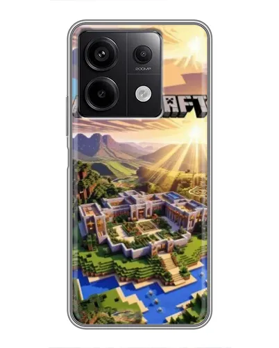 Чехол для Xiaomi Redmi Note 13 (5G) с картинкой «Minecraft панорама»