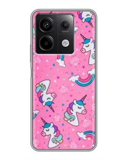 Чехол для Xiaomi Redmi Note 13 (5G) с картинкой «Unicorn паттерн розовый» Чехол для Xiaomi Redmi Note 13 (5G) с картинкой «Unicorn паттерн розовый»