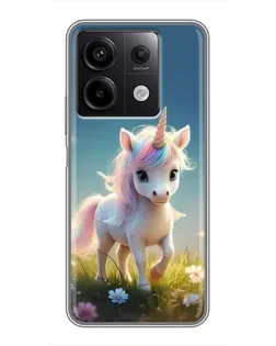 Чехол для Xiaomi Redmi Note 13 (5G) с картинкой «Единорог на поляне» Чехол для Xiaomi Redmi Note 13 (5G) с картинкой «Единорог на поляне»