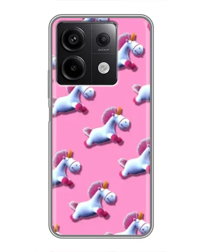 Чехол для Xiaomi Redmi Note 13 (5G) с картинкой «Единороги на розовом»