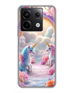 Чехол для Xiaomi Redmi Note 13 (5G) с картинкой «Радуга и единороги» Чехол для Xiaomi Redmi Note 13 (5G) с картинкой «Радуга и единороги»