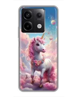 Чехол для Xiaomi Redmi Note 13 (5G) с картинкой «Единорог среди облаков»