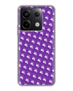 Чехол для Xiaomi Redmi Note 13 (5G) с картинкой «Единороги на фиолетовом»