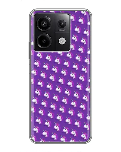Чехол для Xiaomi Redmi Note 13 (5G) с картинкой «Единороги на фиолетовом»