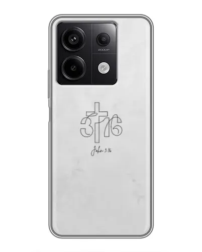 Чехол для Xiaomi Redmi Note 13 (5G) с картинкой «Иоанна 3:16 Крест»