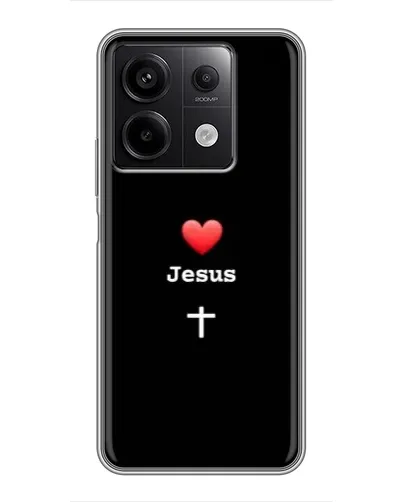 Чехол для Xiaomi Redmi Note 13 (5G) с картинкой «Сердце - Jesus»