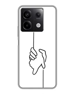 Чехол для Xiaomi Redmi Note 13 (5G) с картинкой «Рука держит» Чехол для Xiaomi Redmi Note 13 (5G) с картинкой «Рука держит»