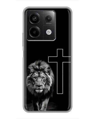 Чехол для Xiaomi Redmi Note 13 (5G) с картинкой «Лев и Крест»