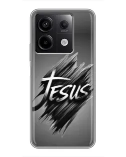 Чехол для Xiaomi Redmi Note 13 (5G) с картинкой «Надпись Jesus Graffiti»